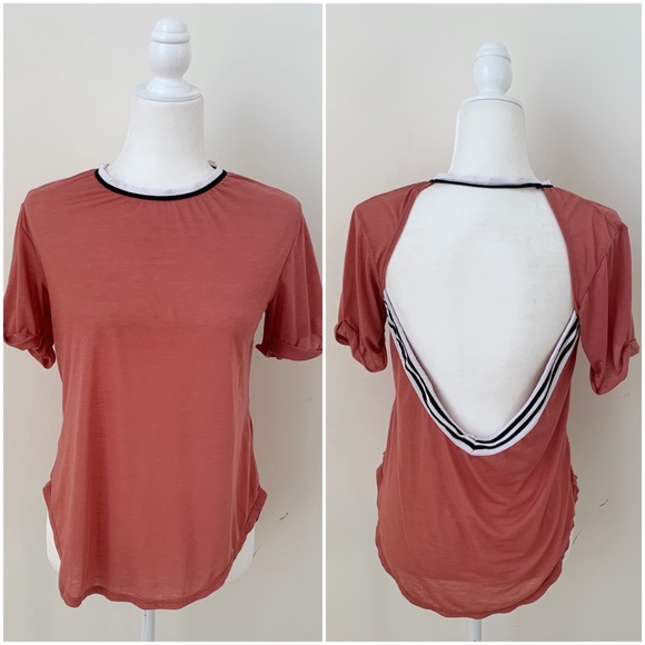 Free People Movement Zephyr Open Back Tee Shirt - Picture 1 of 9